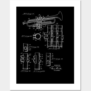 Musical Instrument Vintage Patent Drawing Funny Novelty Posters and Art